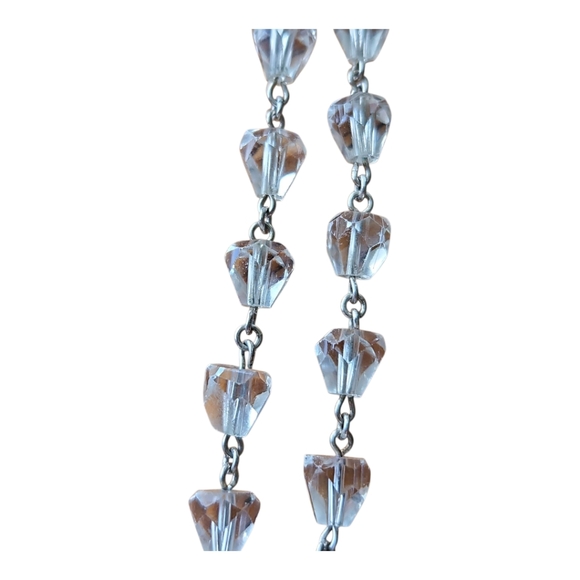 Vintage Silver & Cut Glass Rosary - Picture 6 of 7